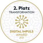 Auszeichnung für losleben App. 2. Platz im Bereich Transformation von Digital Impuls Award 2022.